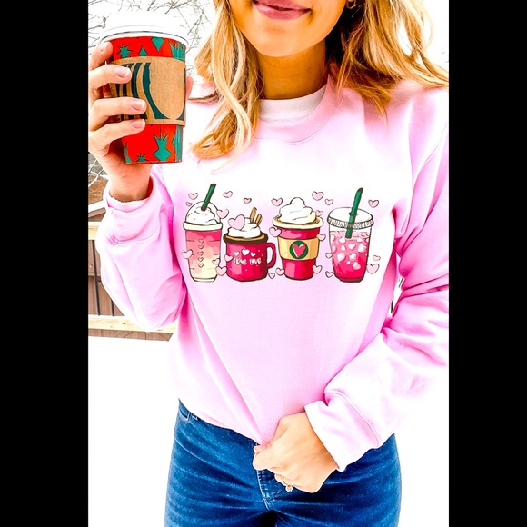 Valentines sweet drinks graphic sweater for pin - Picture 8 of 8